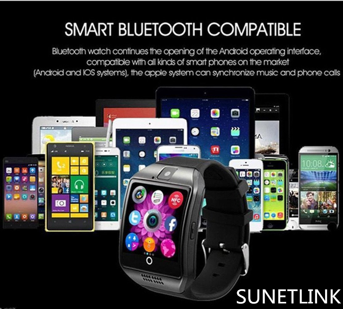 Smart Watch Phone,SUNETLINK Touch Screen Bluetooth Unlocked Watch Cell Phone with Camera,SIM Card Slot/Pedometer Analysis/Sleep Monitoring Christmas Gift
