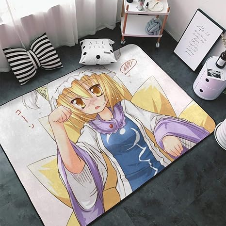 Amazon Co Jp おしゃれ かわいい 北欧 ポップ 八雲藍九尾 フランネルラグ 洗えるラグ い スベリ止め 抗菌 防臭 春 夏 秋 冬 床保護 子供プレイマット ペット用 ホーム キッチン