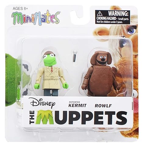 Muppets Minimates Series 2 Reporter Kermit & Rowlf Diamond Select by Diamond Select