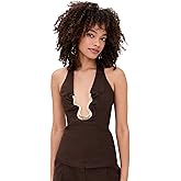 BARDOT Women's Cavarly Linen Halter Top