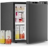 Antarctic Star Mini Fridge with Freezer, Rated 1.6 cu.ft, Small Upright Refrigerator with Removable Shelves, 7 Adjustable Thermostat, Low Noise for Bedroom/Apartment/Office,