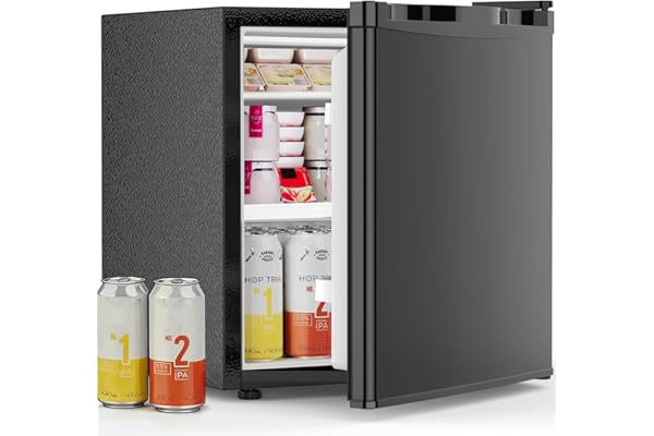 Antarctic Star Mini Fridge with Freezer, Rated 1.6 cu.ft, Small Upright Refrigerator with Removable Shelves, 7 Adjustable Thermostat, Low Noise for Bedroom/Apartment/Office,