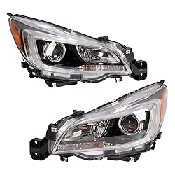 TRQ 2 Piece Headlight Assembly Set Halogen Driver