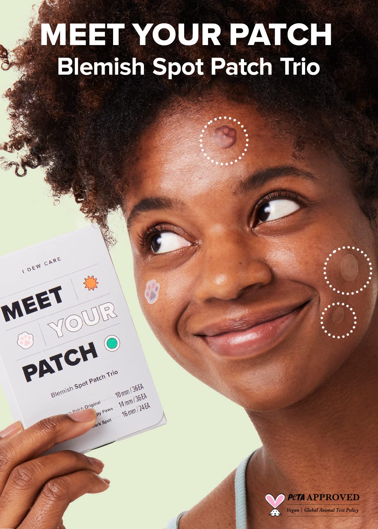 I DEW CARE Hydrocolloid Acne Pimple Patch Trio - Meet Your Patch Set | Korean zit blemish dark spot patches for face and skin, 96 Count assorted, Three Sizes, Tea Tree Oil