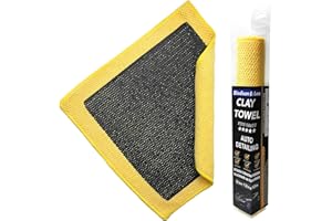 BIODISON & LEE Upgrade Clay Towel 3.0 Ver - Clay Towel for Car Detailing to Remove Paint Overspray, Water Spots,Tree Sap,Rail Dust from Paint,Glass,Plastic Surfaces,Fine Grade Clays Bar Towels(12" x 12") (Yellow)