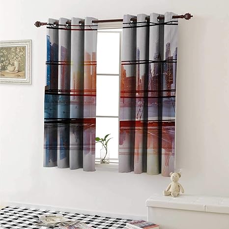 Amazon Com Flyerer Office Customized Curtains Modern City View