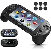 Gorliskl Hand Grip Handle Joypad Protective Case with L2 R2 Trigger Button Grip Shell Controller Protective Case for Sony PlayStation PS Vita 2000 PSV 2000 PS Vita Slim.