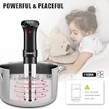 KEAWEO Sous Vide Cooker 1100W, Accurate Temp Control, Quiet, Stainless Steel view 5