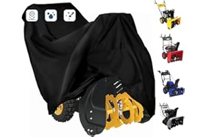 FLYMEI Outdoors Snow Blower Cover-600D Heavy Duty Polyester, Waterproof, UV Protection, Universal Size for Most Electric Two Stage Snow Blowers 47" L x 31" W x 37" H
