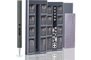 MAVHTEL Electric Screwdriver Cordless, 66 In 1 Mini Screwdriver Set, 2 Gears Torque, Powerful Motor, S2 Steel Magnetic Bits, Type-C Fast Charge, Precision Screwdriver for Phone,Laptop,Camera,Watch,Drone,Toys