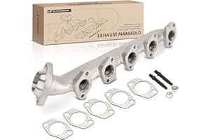 A-Premium Left Side [10Cyl 6.8L] Engine Exhaust Manifold Kit W/Gasket, Studs & Nuts Fit for Ford F-250 F-350 F-450 F-550 Super Duty 2000-2004, E-350 Club Wagon, Excursion, E-350 E-450 E-550 Super Duty