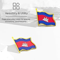 Cambodia Flag Lapel Pin - Enamel Metal National