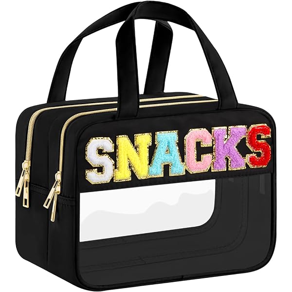 Stylische Chenille-Snacktasche Aus Transparentem Nylon Mit Reißverschluss – Praktische Kosmetik- Und Reisetasche Für Unterwegs