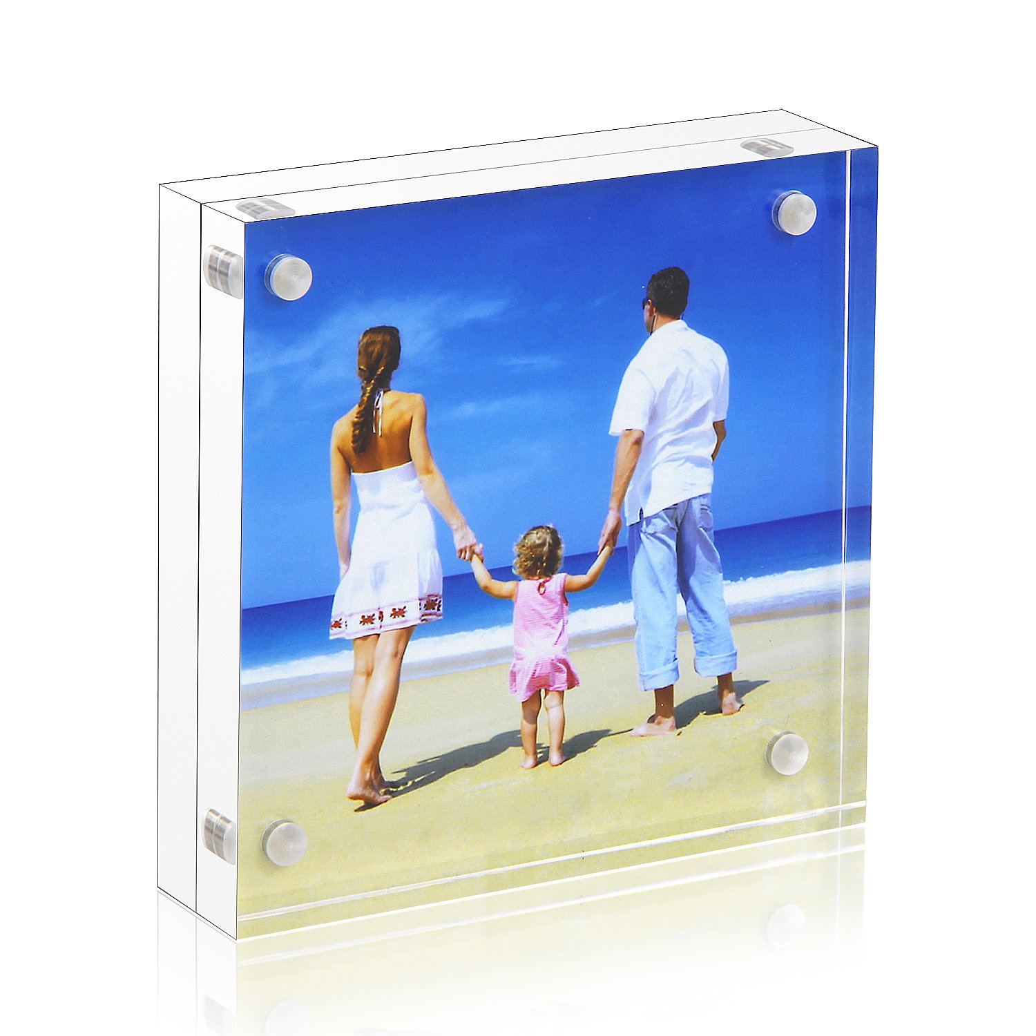 NIUBEE 5x5" Clear Acrylic Picture Frames 20 Thicker Blocks with Gift Box 711765466825 eBay