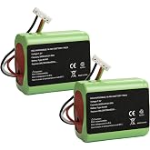 High Capacity 3000mAh 7.2 Volt Replace Battery for Robot Braava 380 380t 390T, Mint5200 5200B 5200C NI-MH Floor Mopping Robots [2XPack]