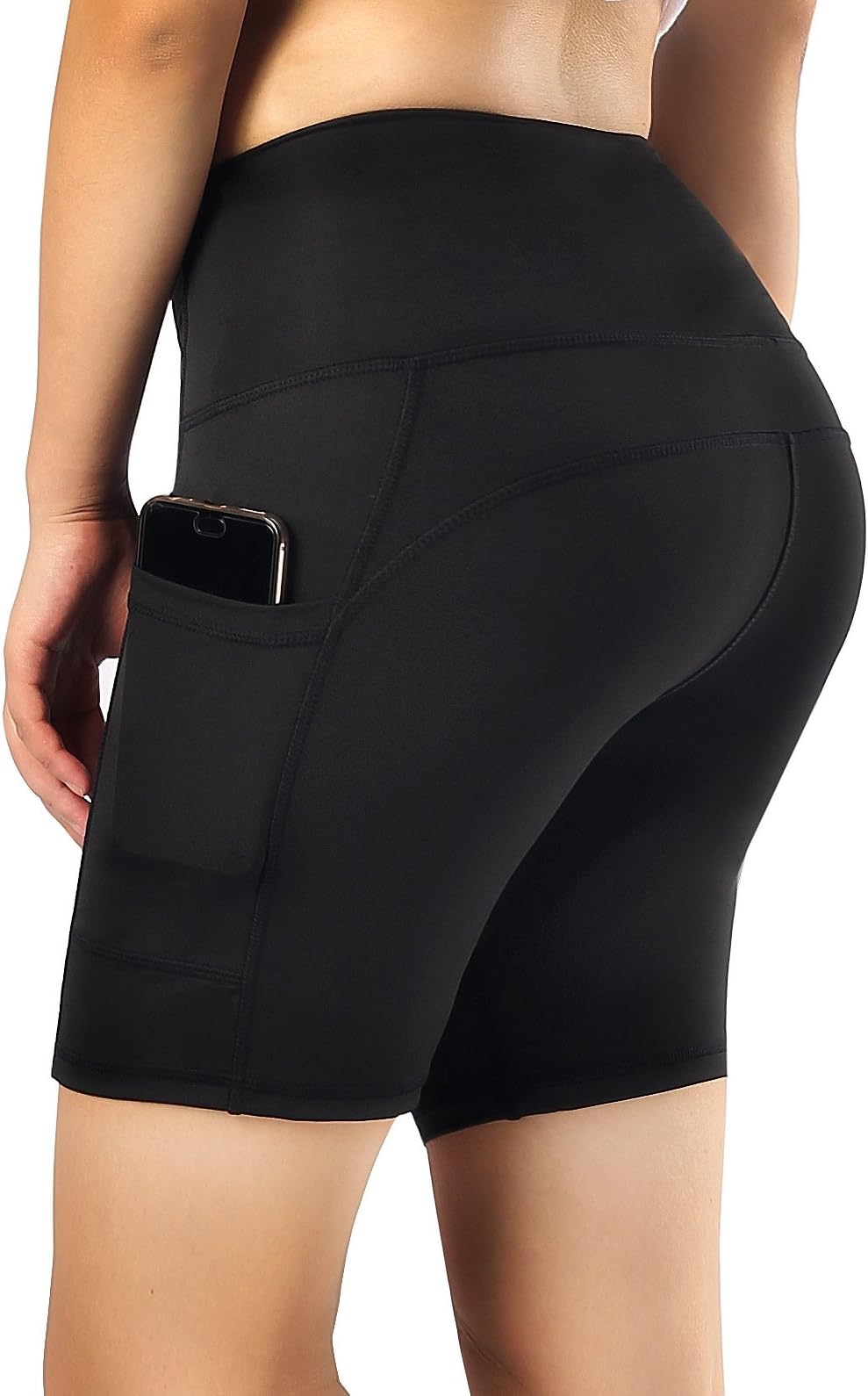 Flatik Womens Active Running Yoga Short Workout Shorts with Pocket