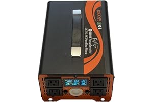 KRXNY 2000W Pure Sine Wave Inverter 48V DC to 110V 120V AC Power Converter for Truck Boat RV Camping Off Grid Home Solar System with Handle