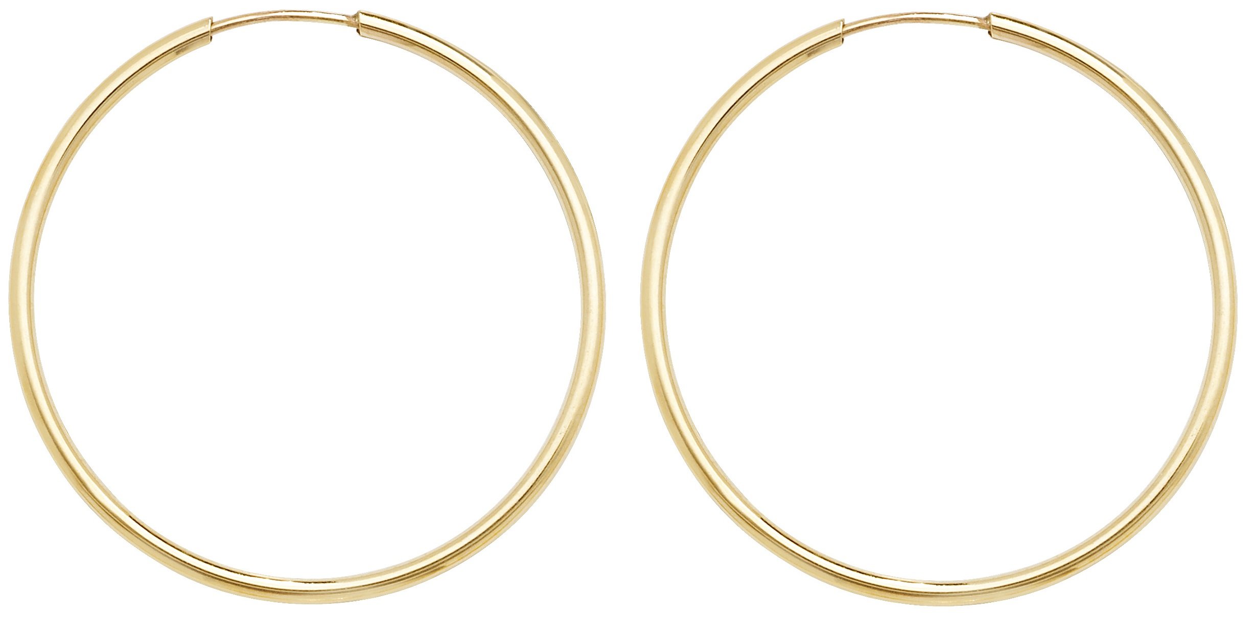 9ct Gold Ladies Sleeper Earrings - 30mm WJS3858MM30