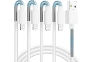 KITMINUN 4Pack 6ft iPhone Charger Cable, [Apple MFi Certified] Long Apple Lightning to USB Cable 6 Feet, Fast iPhone Charging Cord 6 Foot for Apple iPhone 13 Pro Max/12 mini/11/XS MAX/XR/8/7/6s/6/5S/SE iPad