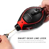HAUTMEC Chalk Line Reel 30m/100ft Chalk Box 6 Ratio Speed Winding Builders view 5