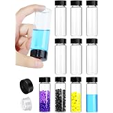 30ml Clear Small Glass Vials with Screw Caps for Essential Oil, 10 Pcs | Empty Vial Liquid Sample Bottles, Leak-Proof, Reusable, Perfume, Perfume, Reagents, Travel