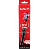 Colgate Optic White Pro-Series Battery Operated Electric Toothbrush, Soft | Whitening Toothrush, Built-In Brush Timer, Soft Bristles, Battery Powered, Black