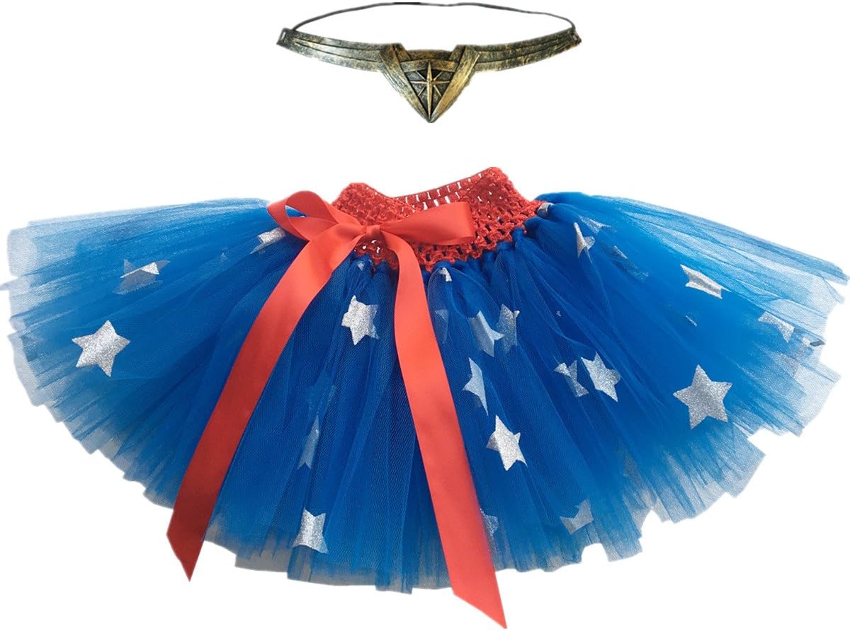 Pretty Choice Baby Supergirl Costume for Girls Blue Tutu Toddler Halloween Outfits