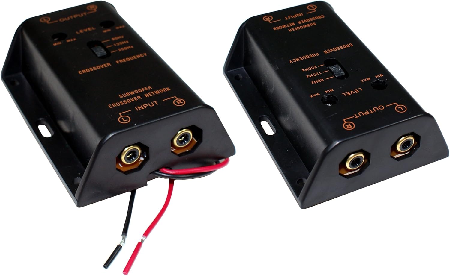 2 RCA/Phono Car Audio Subwoofer Crossover Filter Noise Reduction Box