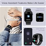 IOWODO Smart Watch for Women Men 1.91" HD Call Flashlight Heart Rate IP68 view 4