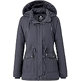 Wantdo Women's Winter Thicken Puffer Coat Warm Fleece Lined Parka Jacket with Hood