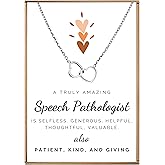 VIY Personal Card Speech pathologist gifts for women, Slp appreciation gifts, Speech therapist gift, Speech language pathologist gifts, Speech pathologist necklace, Speech teacher jewelry