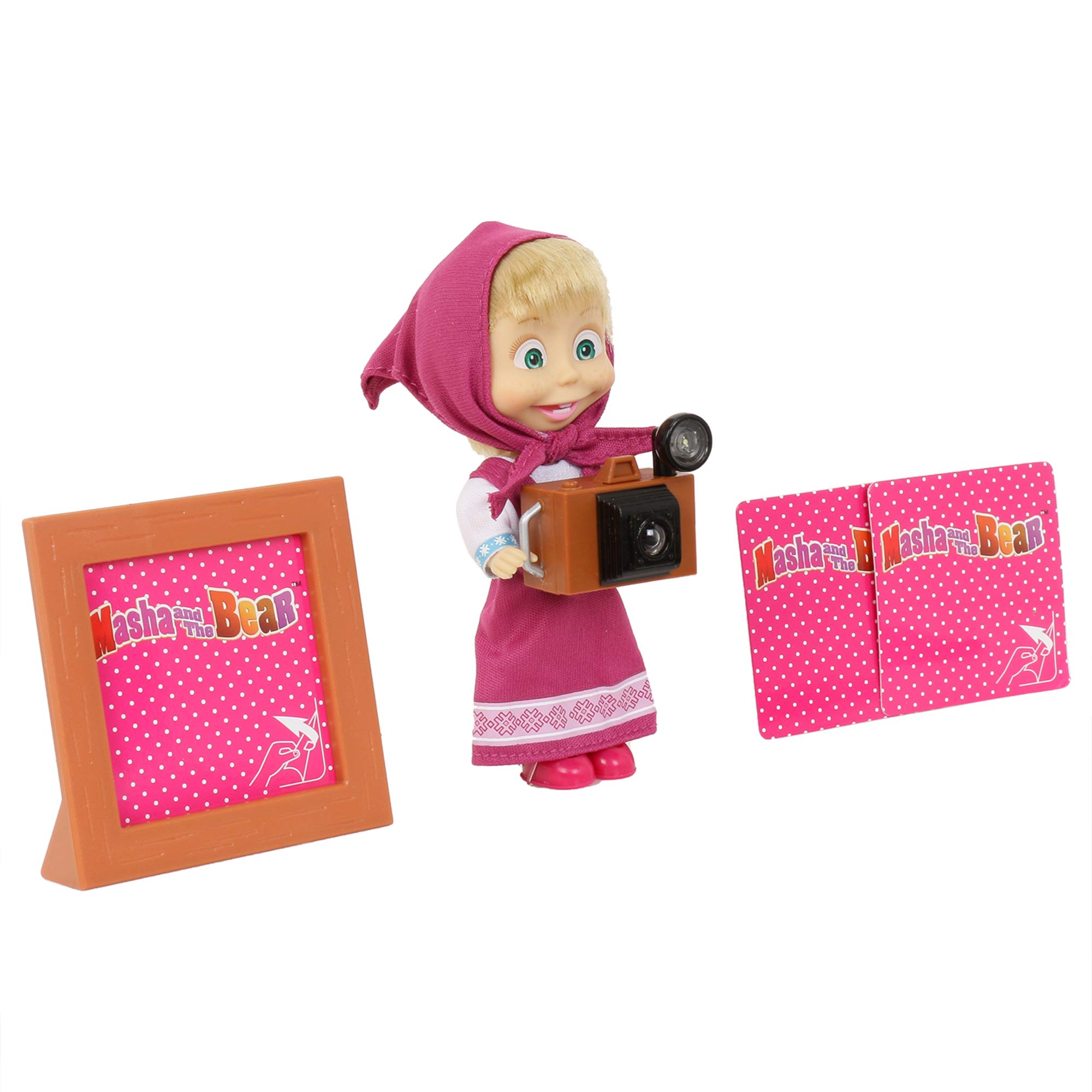 Simba 109301017 "Masha and The Bear - Photographer Doll Set
