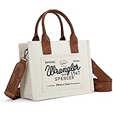 Montana West Wrangler Tote Bag for Women Retro Canvas Top Handle Purses and Handbags