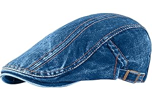meioro Women Denim Newsboy Hat Cotton Flat Cap Ivy Gatsby Driving Hunting Gatsby Cabbie Denim Hats for Men