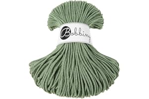 Bobbiny Junior 3mm Braided Macrame Cord (Eucalyptus Green) 108yds/330ft