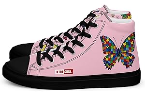 ILLTOCHILL Neurodivergent Style Autism Pride Identity Women's High Top Canvas Shoes Sneakers Gift