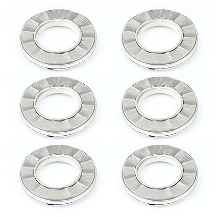 Bathroom 6 Pcs 41mm Inside Dia Silver Tone Plastic Round Curtain