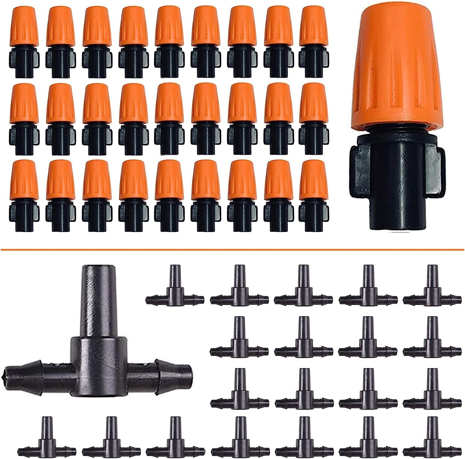 Hydrogarden Garden Irrigation System,Drip Irrigation Kit Automatic Watering System Drip Micro Sprinkler Shrub Drip Kit Adjustable Nozzle Sprinkler Sprayer Watering Drip Kit for Garden Lawn Plants