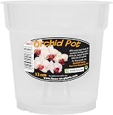 Growth Technology Clear Orchid Pot 13cm Green view 1