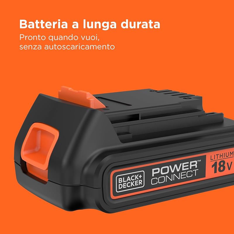 Trapano a percussione SDS-Plus a batteria da 18 V, energia d'urto 1,2 J, 3 modalità, include punta per calcestruzzo da 6 mm e scatola del kit, BCD900B-XJ
