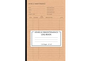 Vehicle Maintenance Log Book: Track Maintenance, Repairs, Fuel, Oil, Miles, Tires And Log Notes | Automotive Service Record B