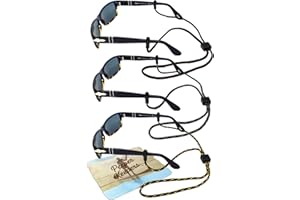 Peeper Keepers Eyeglass Retainer & Sunglass Holder Supercord Adjustable w/Microfiber Cloth