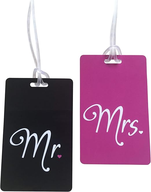 Honeymoon Kofferanhanger Mr Mrs Gepackanhanger Hochzeitsreise Koffer Tags Hochzeitsgeschenk Hochzeitsdeko Geschenk Trauzeugin Junggesellenabschied Bachelor Party 2 Stk Set Schwarz Pink Amazon De Bekleidung