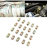 20 Pack Brake Line Fittings M10 x 1mm for 3/16" Brake Line | Metric Inverted Flare Nuts for Steel & Copper Tubing | Automotiv
