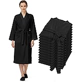 Panitay Women's Waffle Knit Robes Thin Spa Bath Robe Bulk Hotel Lightweight Commercial Soft for House Shower Party