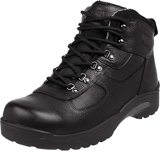 Drew Men's Rockford Waterproof Boot, Black Tumbled Leather