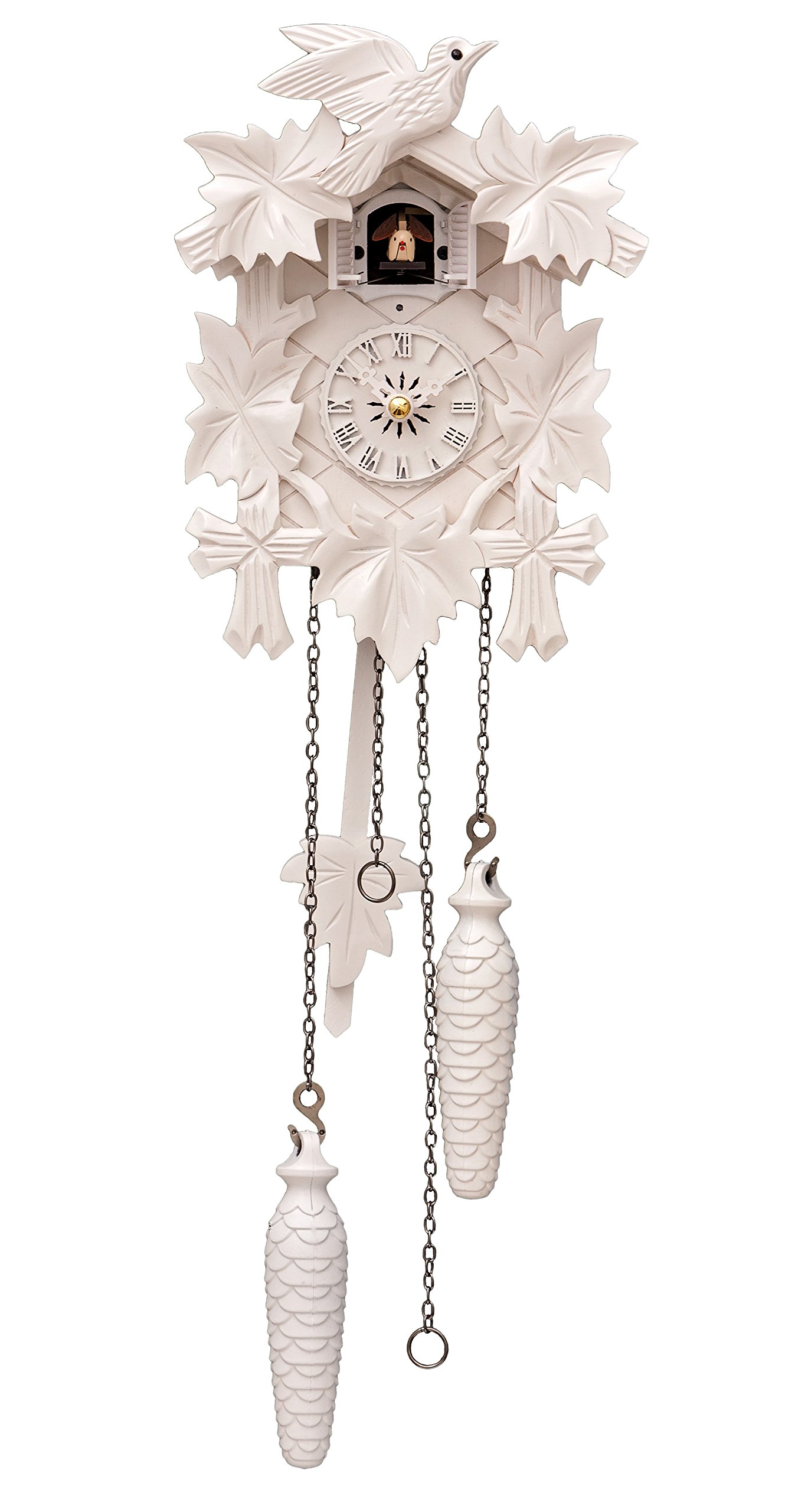 Photo 1 of **NON-FUNCTIONAL** Engstler Quartz Cuckoo Clock 5-leaves, bird EN 522/23 Q