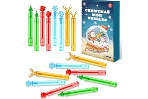 KANNOVE Christmas Mini Bubbles Wand Toys Gifts for Toddlers 20 Pack, Christmas Party Favors Supplies Goodie Bags Stocking Stuffers Fillers for Kids, Small School Classroom Prizes Treats Trinkets for Students