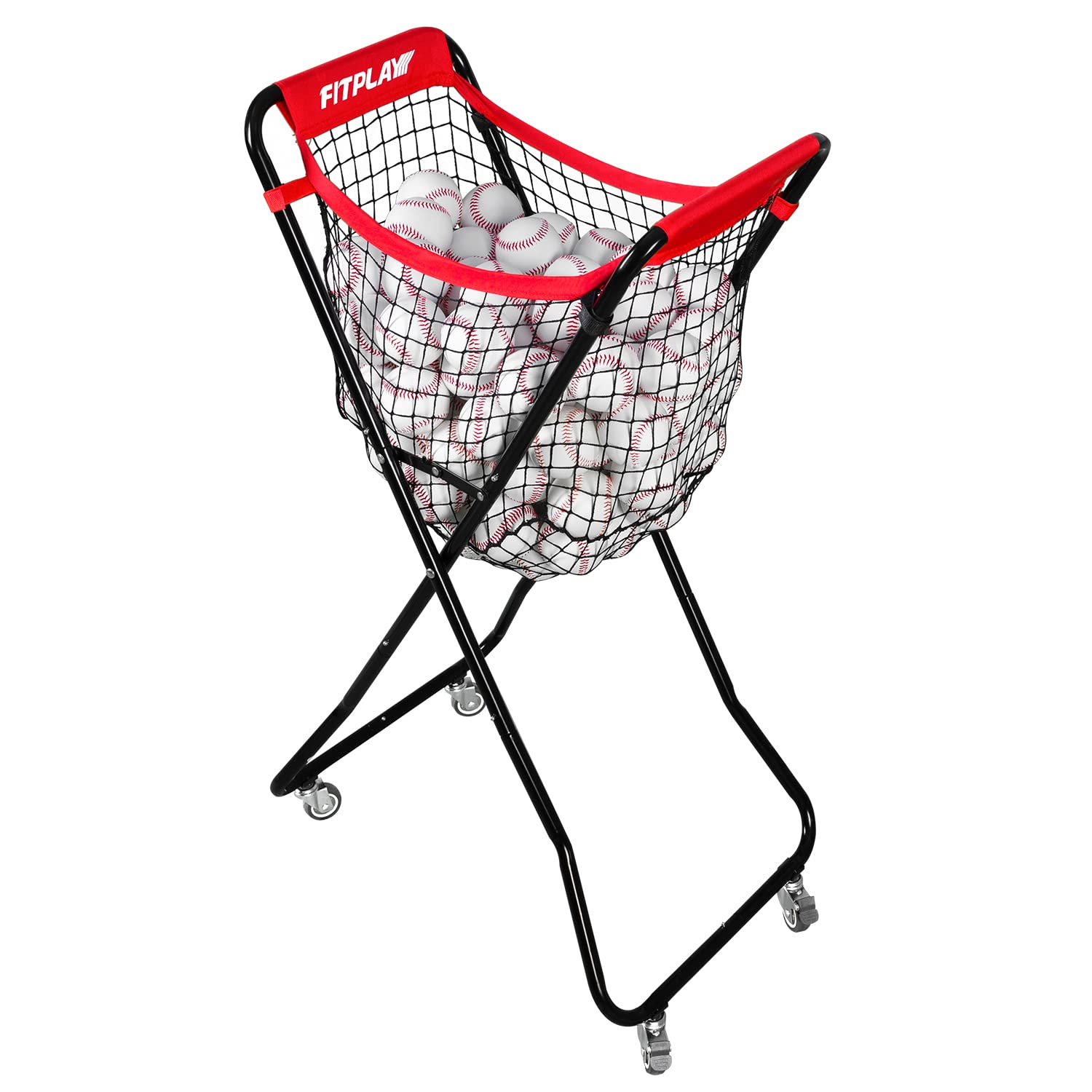 Photo 1 of WEEPALM Baseball Caddy with Wheels, Holds 100+ Baseballs or 50+ Softballs, Extra Large Ball Caddy for Baseball and Softball Drills, Easy Set Up and Carrying, Ball Caddy for Outdoor/Indoor