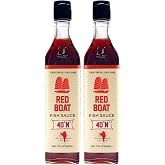 Red Boat Fish Sauce | Premium 40&deg;N Fish Sauce made with just 2 ingredients in Vietnam | Keto, Paleo &amp; Whole 30 | Sugar free | 17 fl oz (Pack of 2)